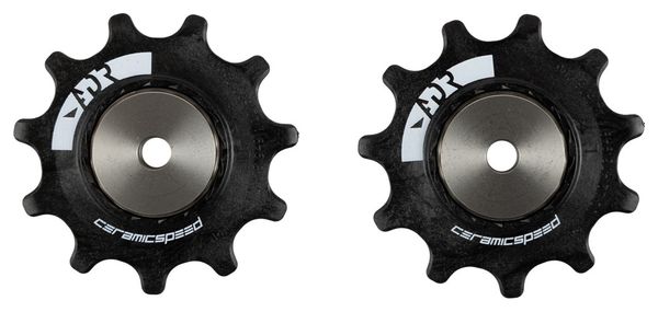 Pair of Ceramicspeed Alpha Rollers for Shimano R9250, Black