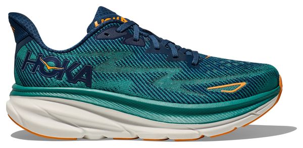 Hoka Clifton 9 Running Shoes Blue/Orange Men's