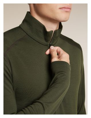 Baselayer Icebreaker Merinos 260 Oasis 1/2 zip Vert Homme