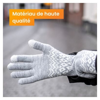 Gants Hiver R2B Gants tactiles tricotés Taille S/M Gris