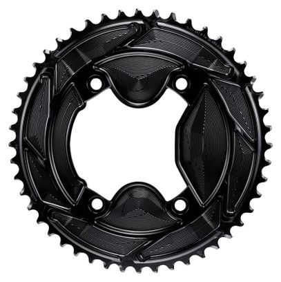 Kettingbladen Alugear Round Aero Asymmetrisch Shimano GRX 11/12 Speed Zwart