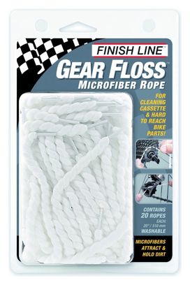 FINISH LINE Kit Entretien GEAR FLOSS / 20 Cordes en MICROFIBRE 