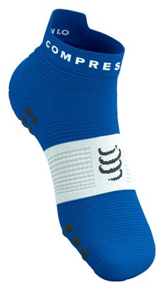Compressport Pro Racing V4.0 Run Low sokken Blauw/Wit