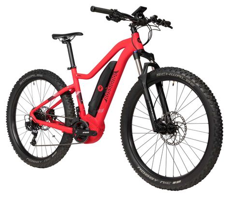 MTB Elettrica Hardtail Rossignol E-Track 27+ Sram NX 11v 27 Plus Rosso Opaco (Nero) 2018
