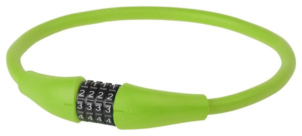 M-WAVE Câble De Verrouillage De Code Silicone 900*12Mm Vert