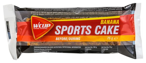 WCUP Sports Cake Banana Energy Bar 75g