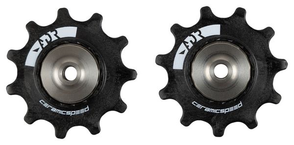 Pair of Ceramicspeed Alpha Rollers for Shimano R9150, Black