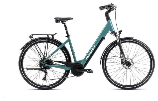 Vélo Trekking Electrique 28 - ROMET - E-Modeco Urb 1.0 504 - TURQUOISE ...