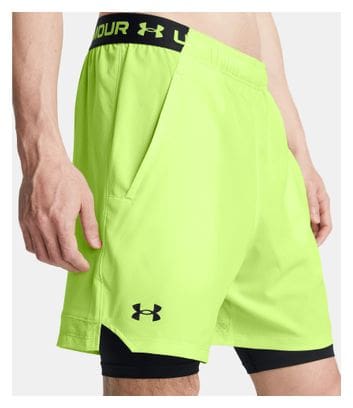 Under Armour Vanish Woven Green Black Heren 2 in 1 Shorts