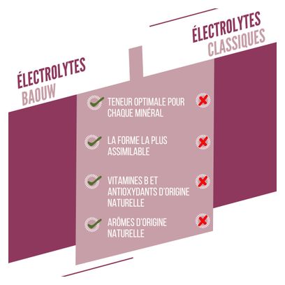 Boisson Electrolytes Baouw Mûre/Cassis - 10 pastilles