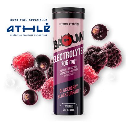 Bevanda elettrolitica Baouw ribes nero e mora 10 compresse