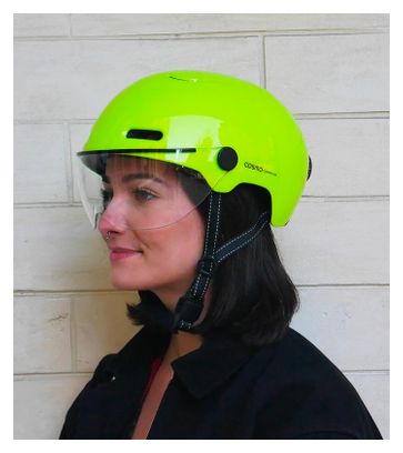 Cosmo Connected Helmet Fusion+ Fluorescent Yellow