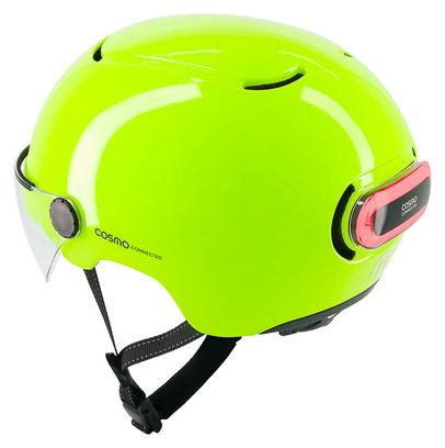 Cosmo Connected Helmet Fusion+ Fluorescent Yellow