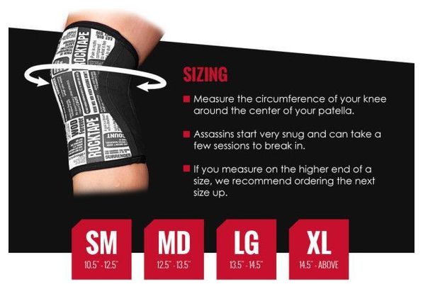RockTape Assassins Protection pour genou - 7 mm - Noir