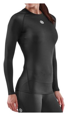 Skins Series-1 Damen Langarmtrikot Schwarz