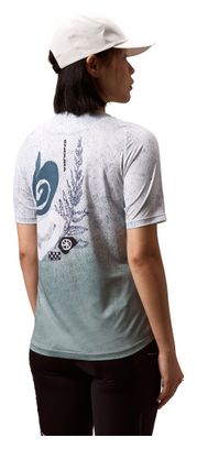 Maillot Manches Courtes Endura Singletrack Print Bleu Femme 