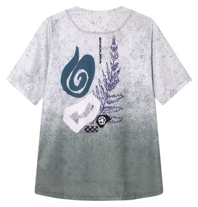 Maillot Manches Courtes Endura Singletrack Print Bleu Femme 