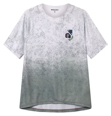 Maillot Manches Courtes Endura Singletrack Print Bleu Femme 