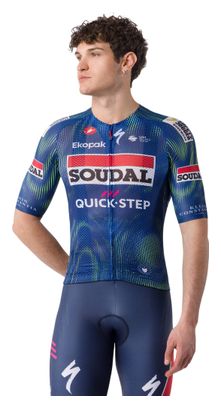 Camiseta de manga corta Castelli Climber's A/C Soudal Quickstep azul para hombre