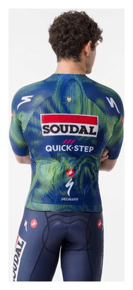 Camiseta de manga corta Castelli Climber's A/C Soudal Quickstep azul para hombre