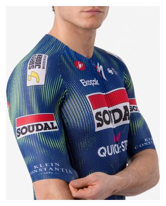 Camiseta de manga corta Castelli Climber's A/C Soudal Quickstep azul para hombre