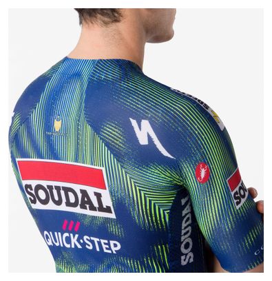 Camiseta de manga corta Castelli Climber's A/C Soudal Quickstep azul para hombre