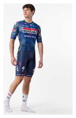 Camiseta de manga corta Castelli Climber's A/C Soudal Quickstep azul para hombre