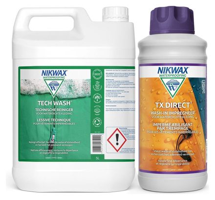 Lessive Tech Wash 5L et imperméabilisant TX.Direct 1L