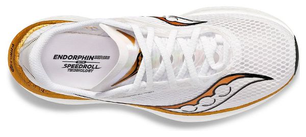 Chaussures de Running Femme Saucony Endorphin Pro 3 Blanc Or