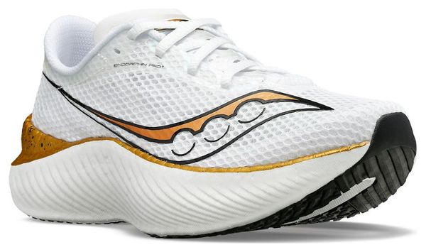 Chaussures de Running Femme Saucony Endorphin Pro 3 Blanc Or