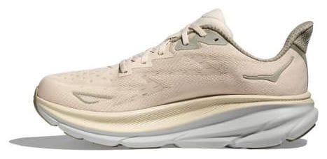 Hoka Clifton 9 Hardloopschoenen Beige/Kaki Heren