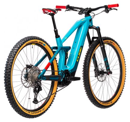 Cube Stereo Hybrid 140 HPC SL 625 MTB elettrica a sospensione completa Shimano XT 12S 625 Wh 29'' Petrol Blue 2021