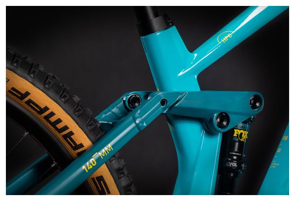 Cube Stereo Hybrid 140 HPC SL 625 MTB elettrica a sospensione completa Shimano XT 12S 625 Wh 29'' Petrol Blue 2021