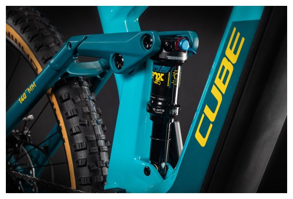 Cube Stereo Hybrid 140 HPC SL 625 MTB elettrica a sospensione completa Shimano XT 12S 625 Wh 29'' Petrol Blue 2021