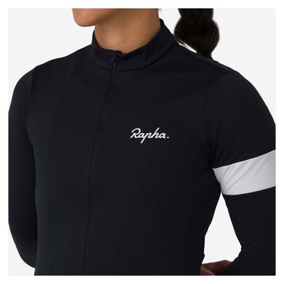 Damestrui Rapha Core Thermal Lange Mouw Zwart/Wit