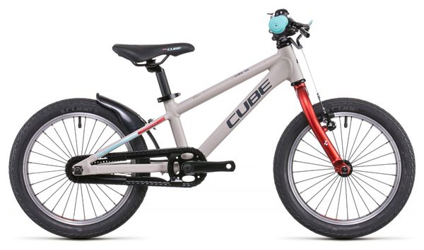 Cube Cubie 160 RT Kids MTB Single Speed 16'' Grey Red 2022 3 - 5 Years Old