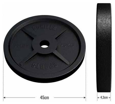 Disques Olympiques en fonte - 50/51 mm - Poids : 25 KG