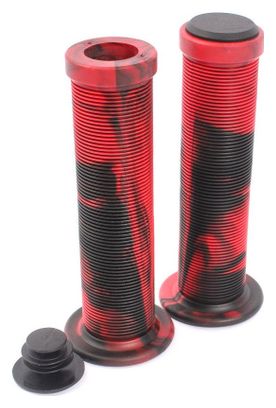 Poignees BMX acme 2tone noir rouge 130mm KHEbikes