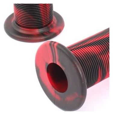 Poignees BMX acme 2tone noir rouge 130mm KHEbikes