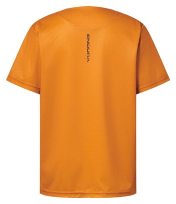Camiseta técnica Endura Singletrack Core naranja para niños