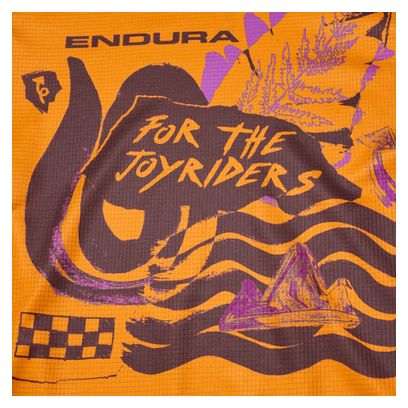 Camiseta técnica Endura Singletrack Core naranja para niños