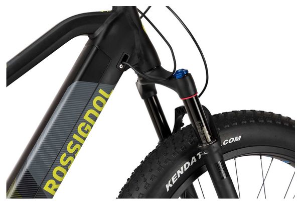 Fatbike Électrique Rossignol E-Track Fat Shimano Deore 10v 26 Plus Noir Mat Jaune 2018