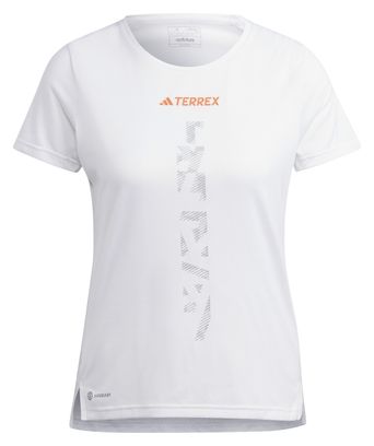 Maglia adidas Terrex Agravic a manica corta da donna, bianco