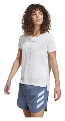 Maglia adidas Terrex Agravic a manica corta da donna, bianco