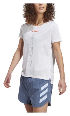 Maglia adidas Terrex Agravic a manica corta da donna, bianco