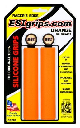 Paire de Grips ESI Racer's Edge Orange