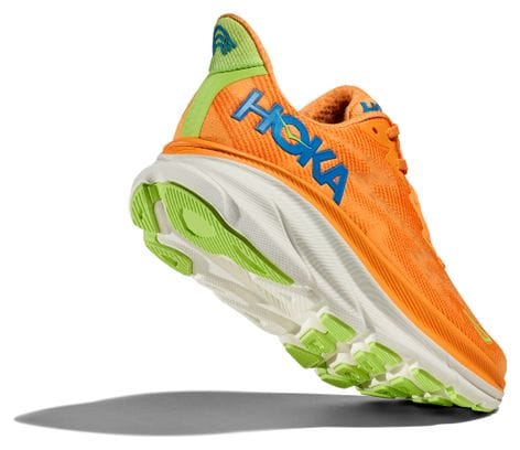 Hoka Clifton 9 Scarpe da corsa Arancione / Blu / Verde Uomo