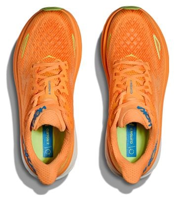 Hoka Clifton 9 Scarpe da corsa Arancione / Blu / Verde Uomo