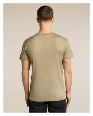Camiseta técnica Icebreaker Merinos 150 Tech Lite beige para hombre