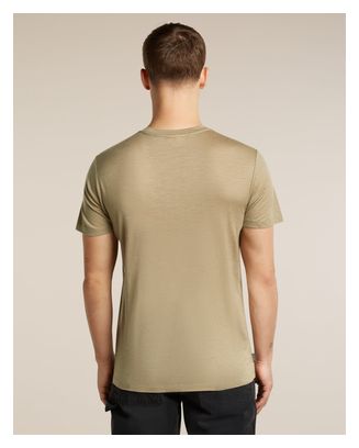 Camiseta técnica Icebreaker Merinos 150 Tech Lite beige para hombre